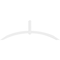 Ekena Millwork Archdale Architectural Grade PVC Gable Bracket, 96"W x 32"H x 4"D x 4"F, 8/12 Pitch GBP096X32X0404ARC00 - alternate 3